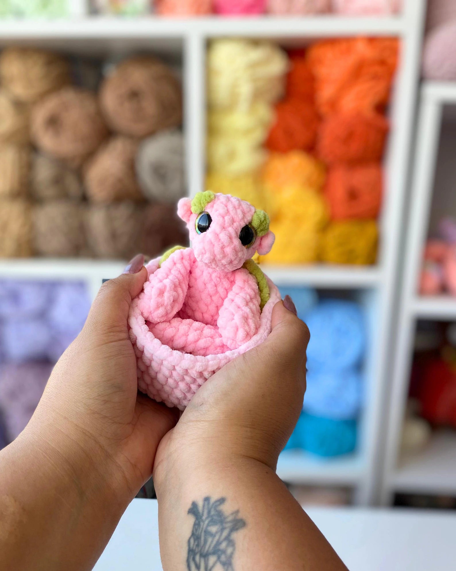 Crochet Aurora the Hatching Dragon, Amigurumi Pattern 🌸🐉